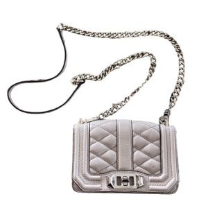 Rebecca Minkoff Mini Love Gray Quilted purse